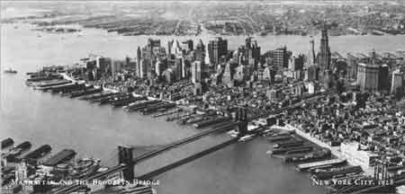 Manhattan And The Brooklyn Bridge